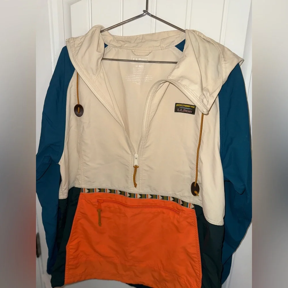 L.L. Bean Men's Mountain Classic Anorak Multi Color Size Medium - Picture 12 of 13